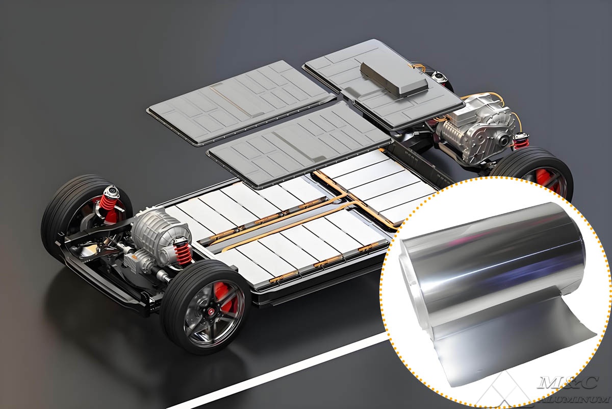 Aluminum foil for automotive batteries
